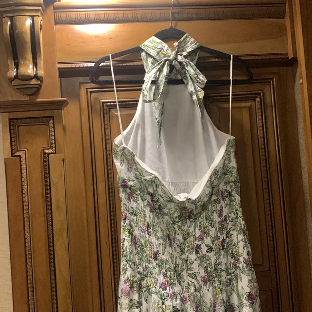 NWOT Cinq a Sept Cotton & Silk Dover Sleeveless Halter Midi Tea Dress Size 12 - Picture 10 of 15